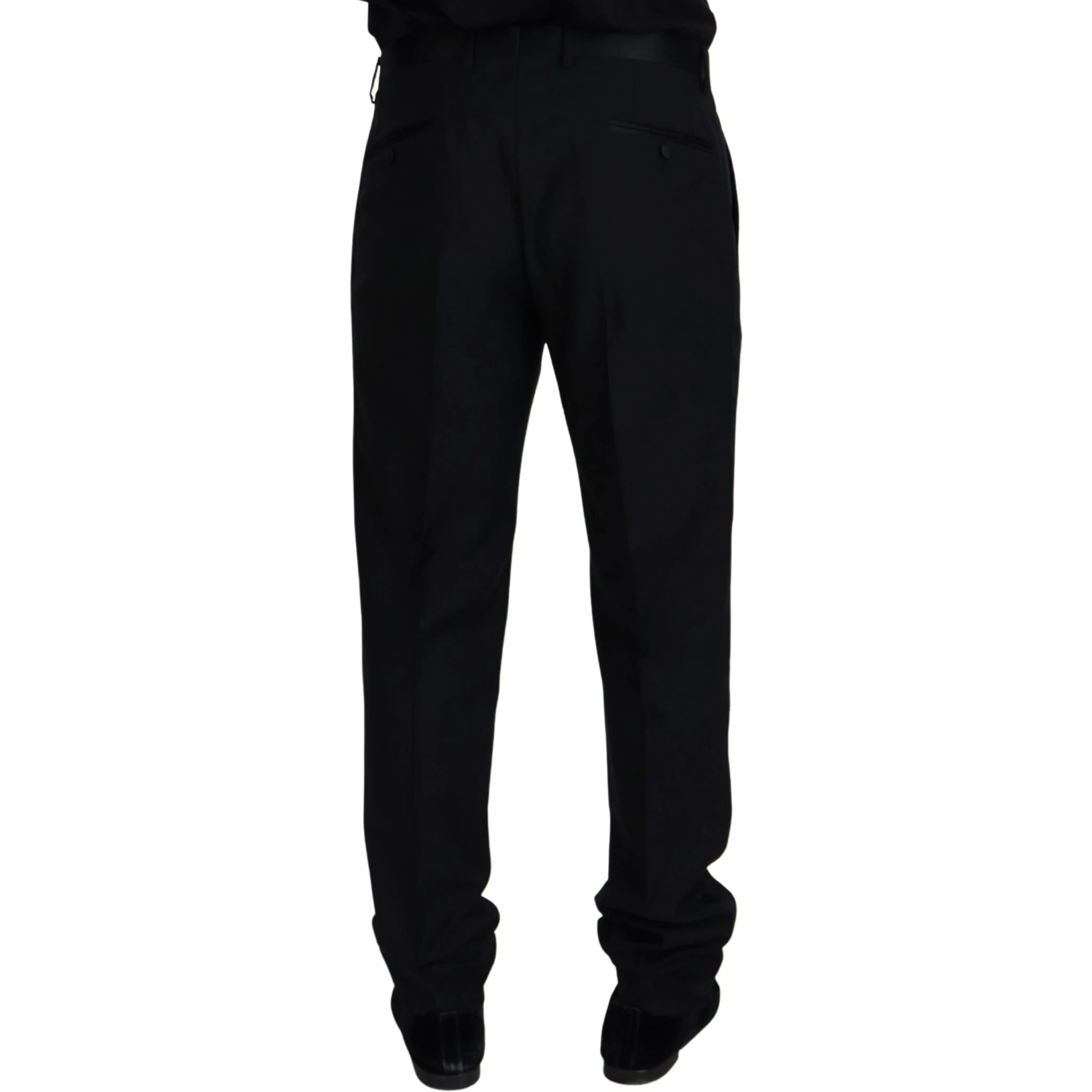 Black Wool Chino Formal Pants
