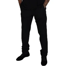 Black Wool Chino Formal Pants