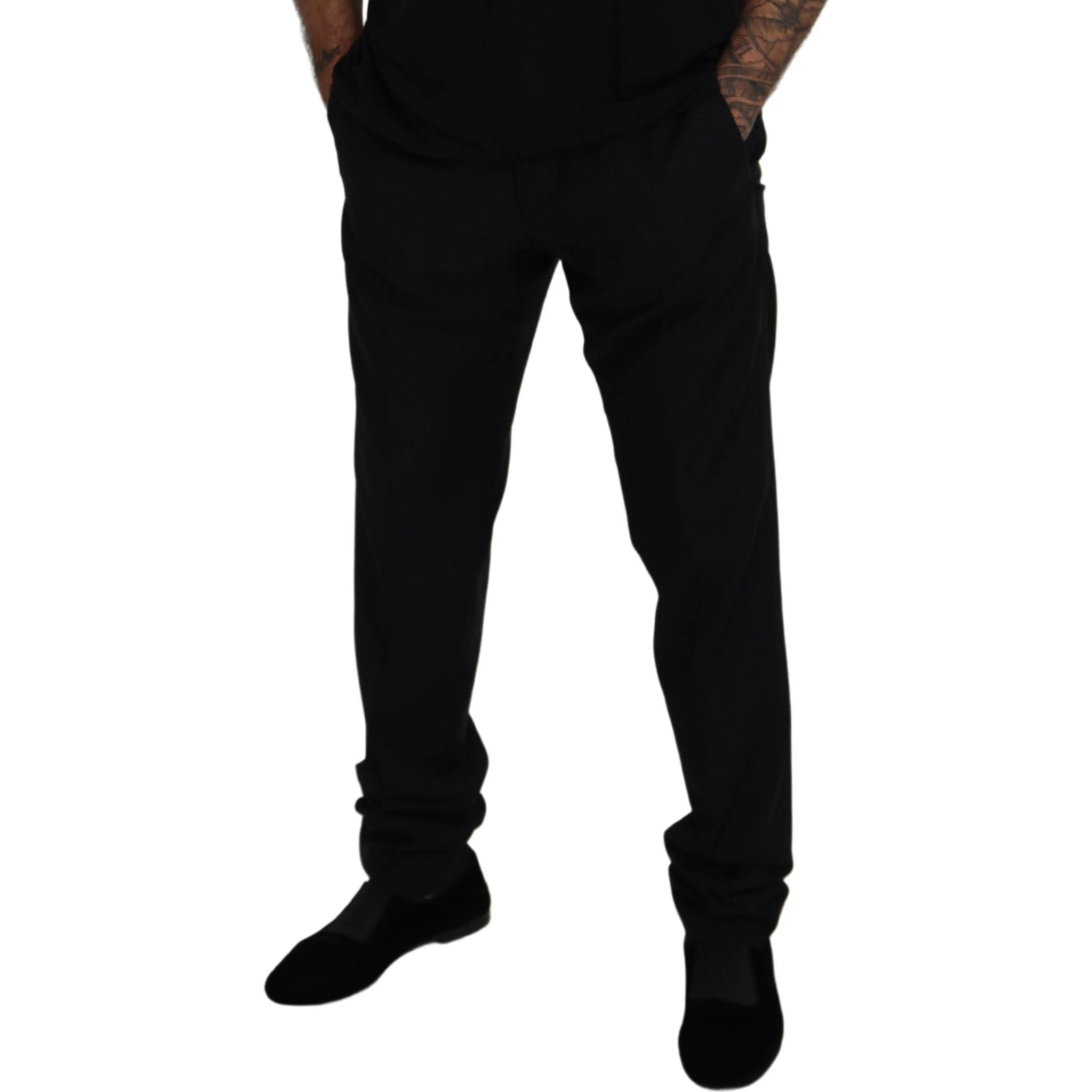 Black Wool Chino Formal Pants
