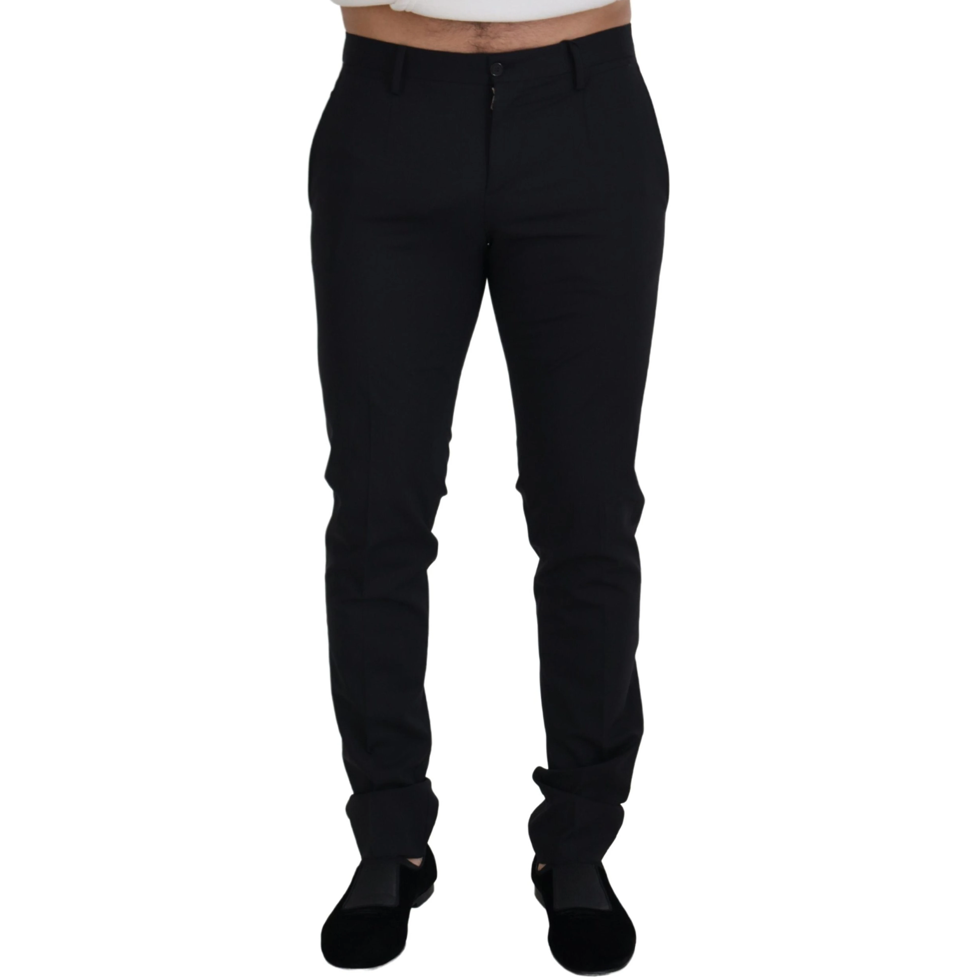 Black Wool Chino Formal Pants