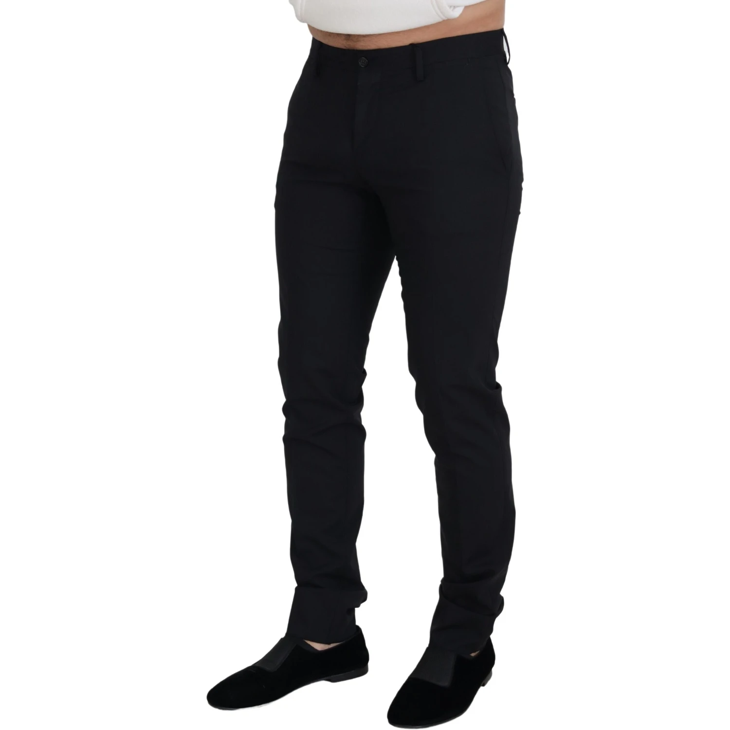 Black Wool Chino Formal Pants