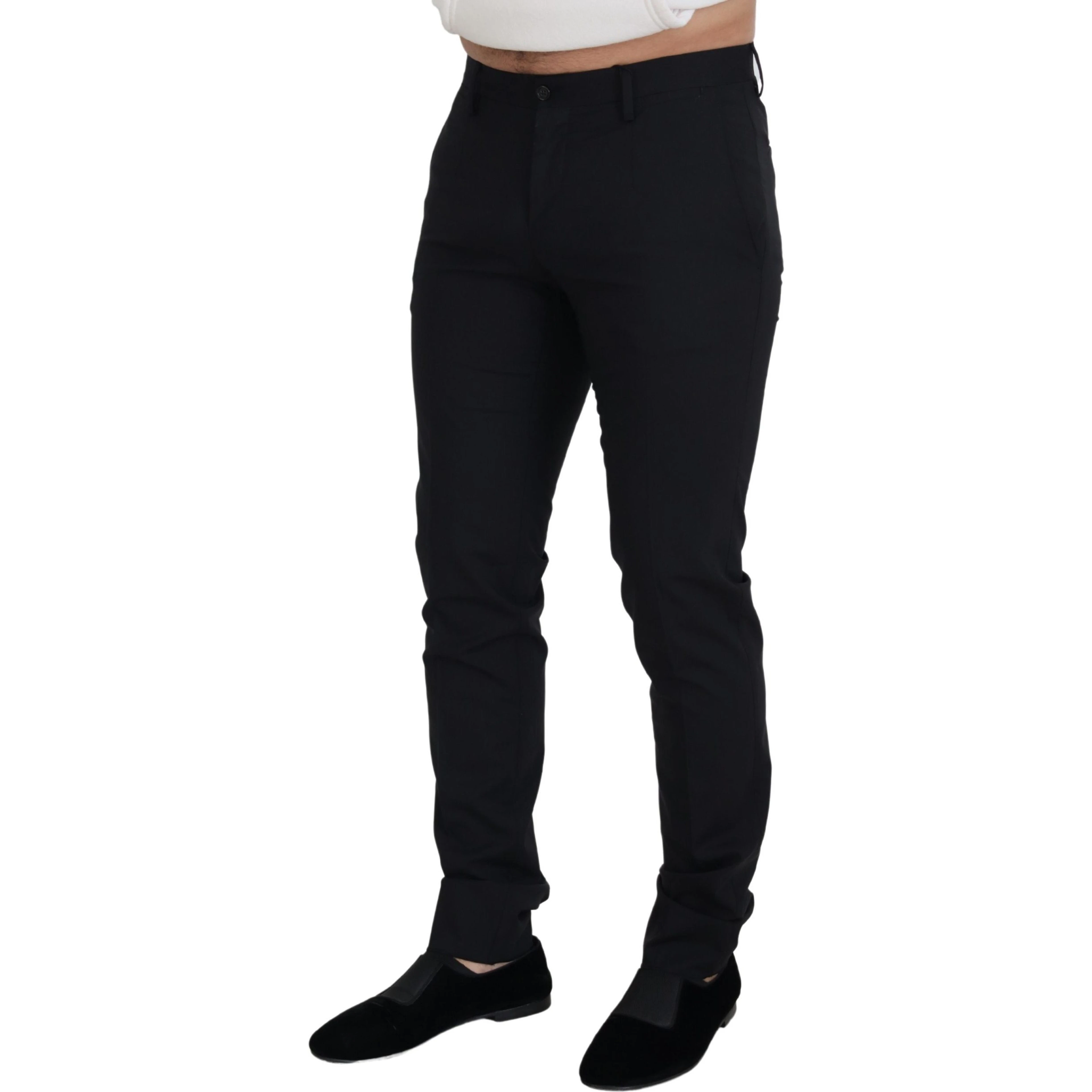 Black Wool Chino Formal Pants