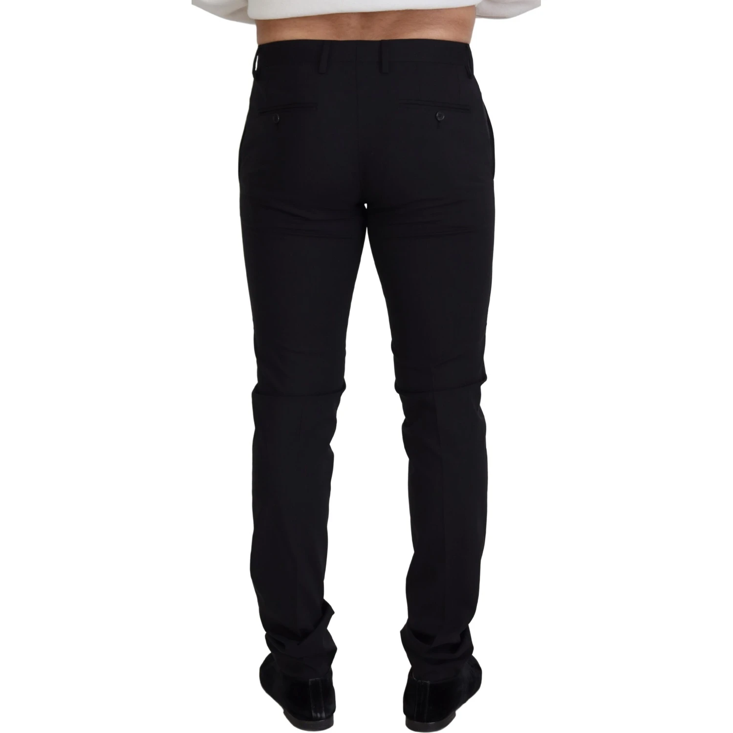 Black Wool Chino Formal Pants