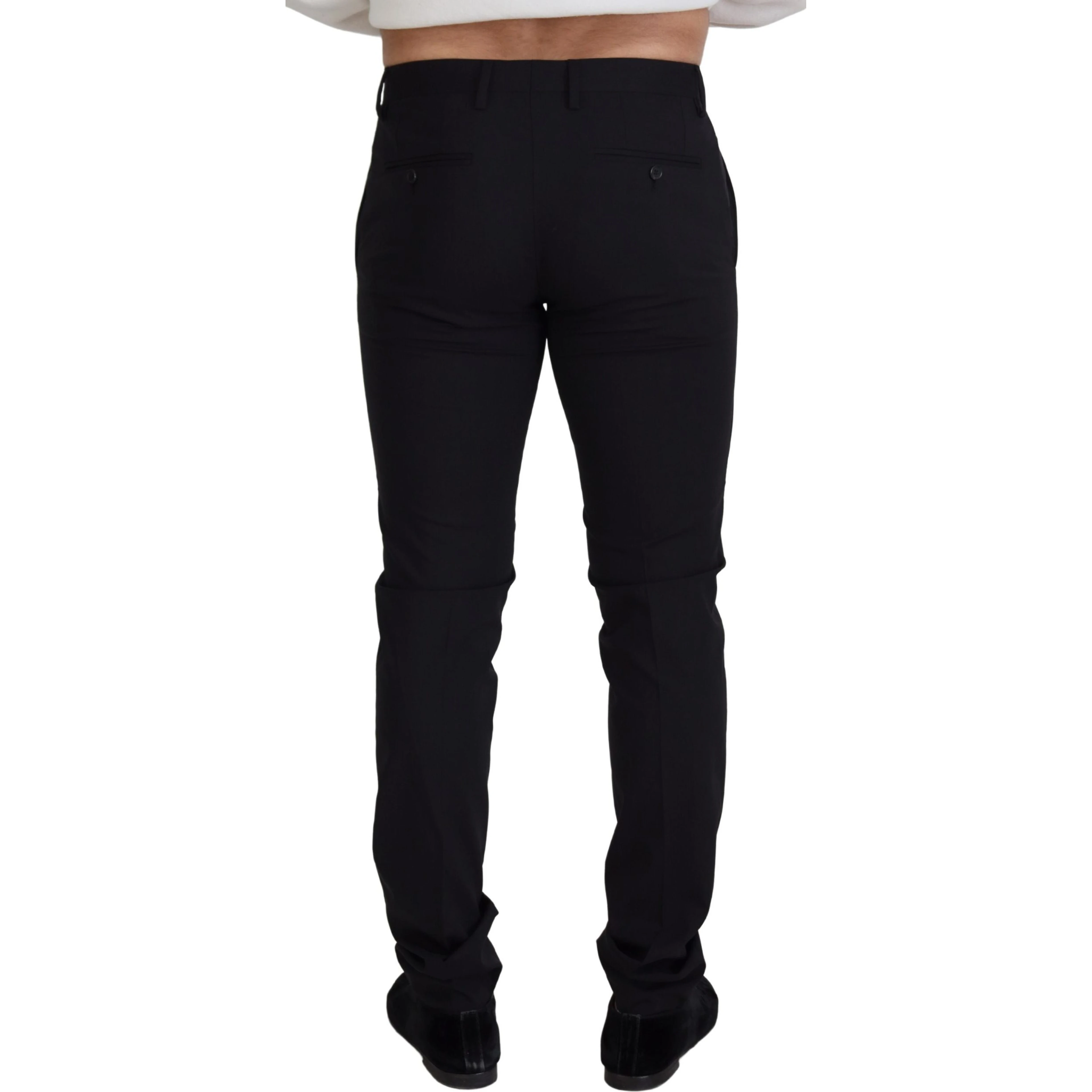 Black Wool Chino Formal Pants