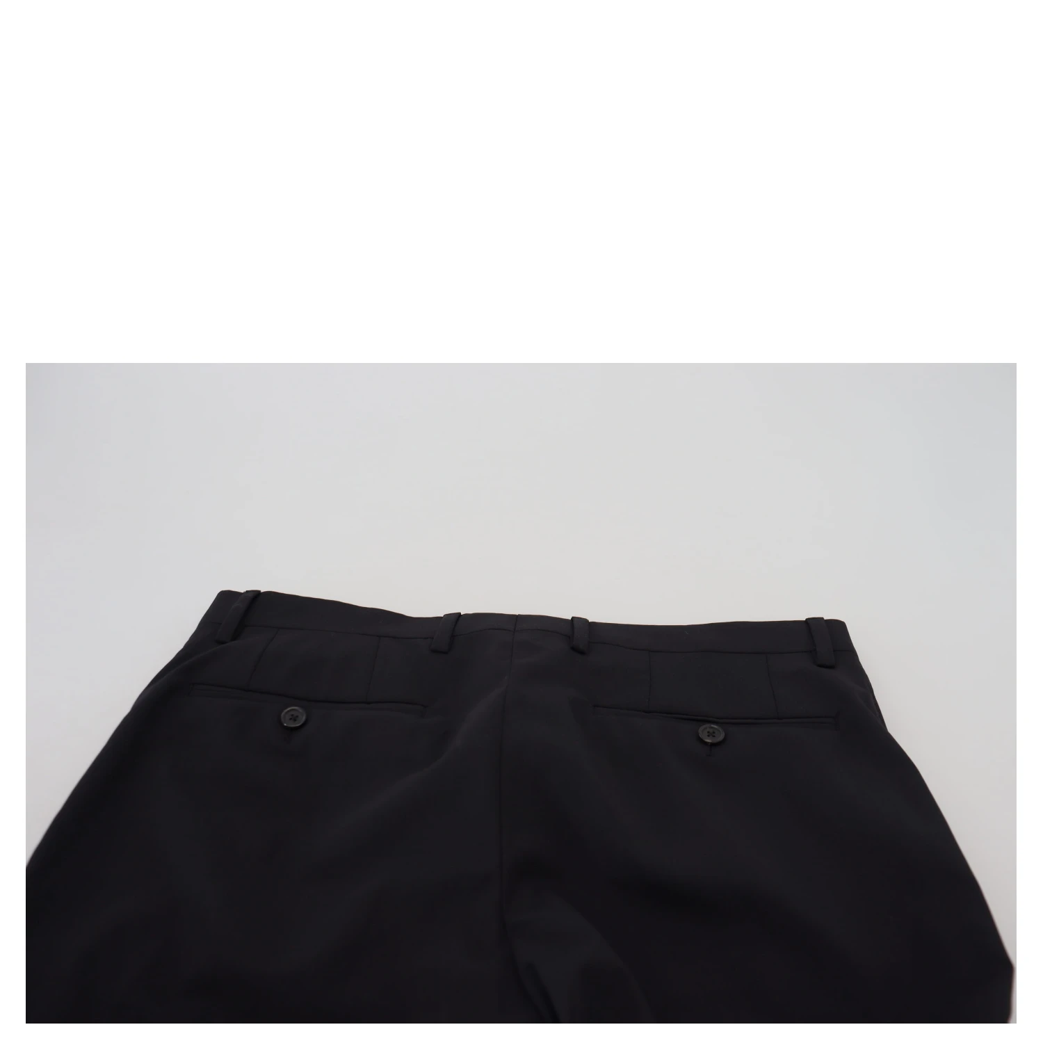 Black Wool Chino Formal Pants