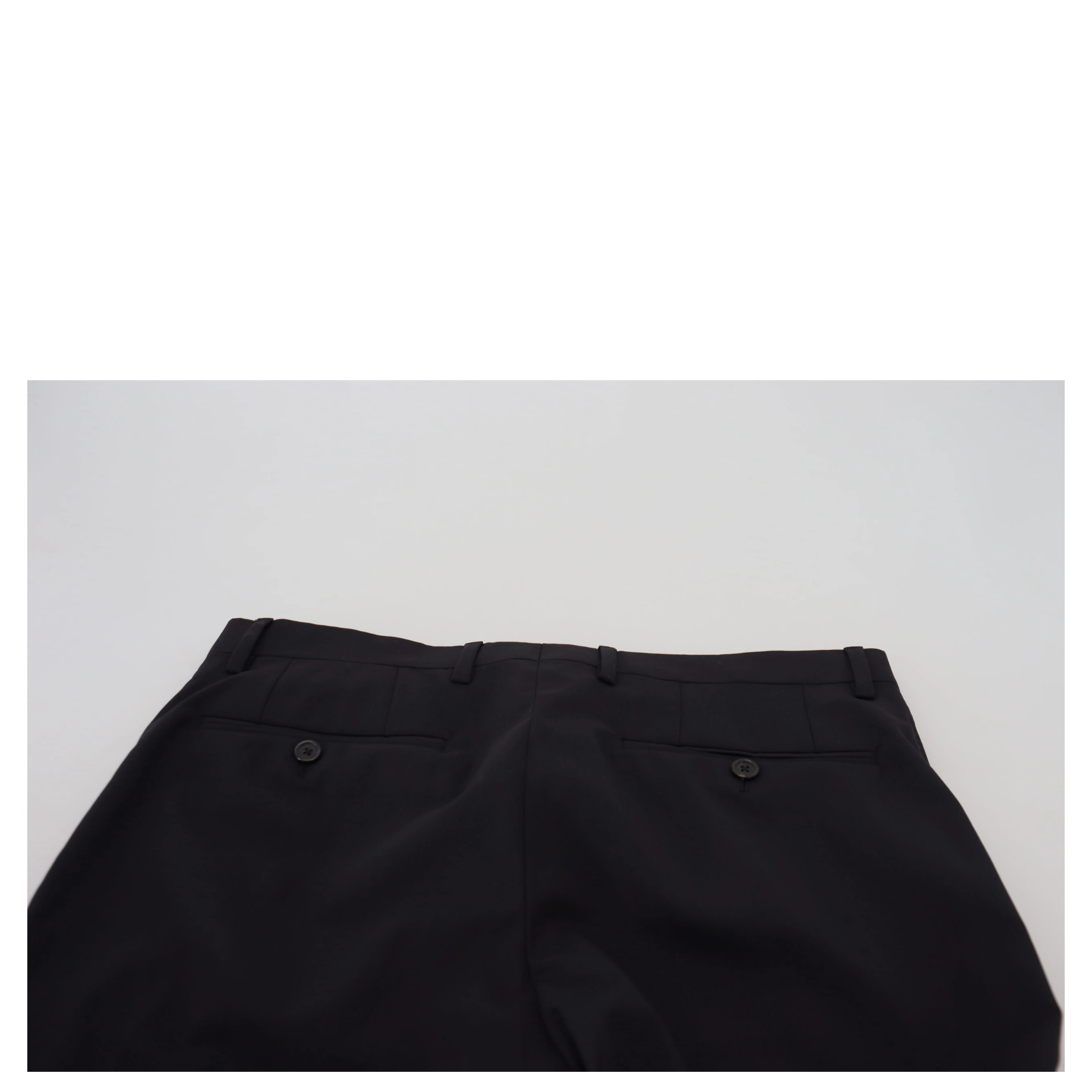 Black Wool Chino Formal Pants