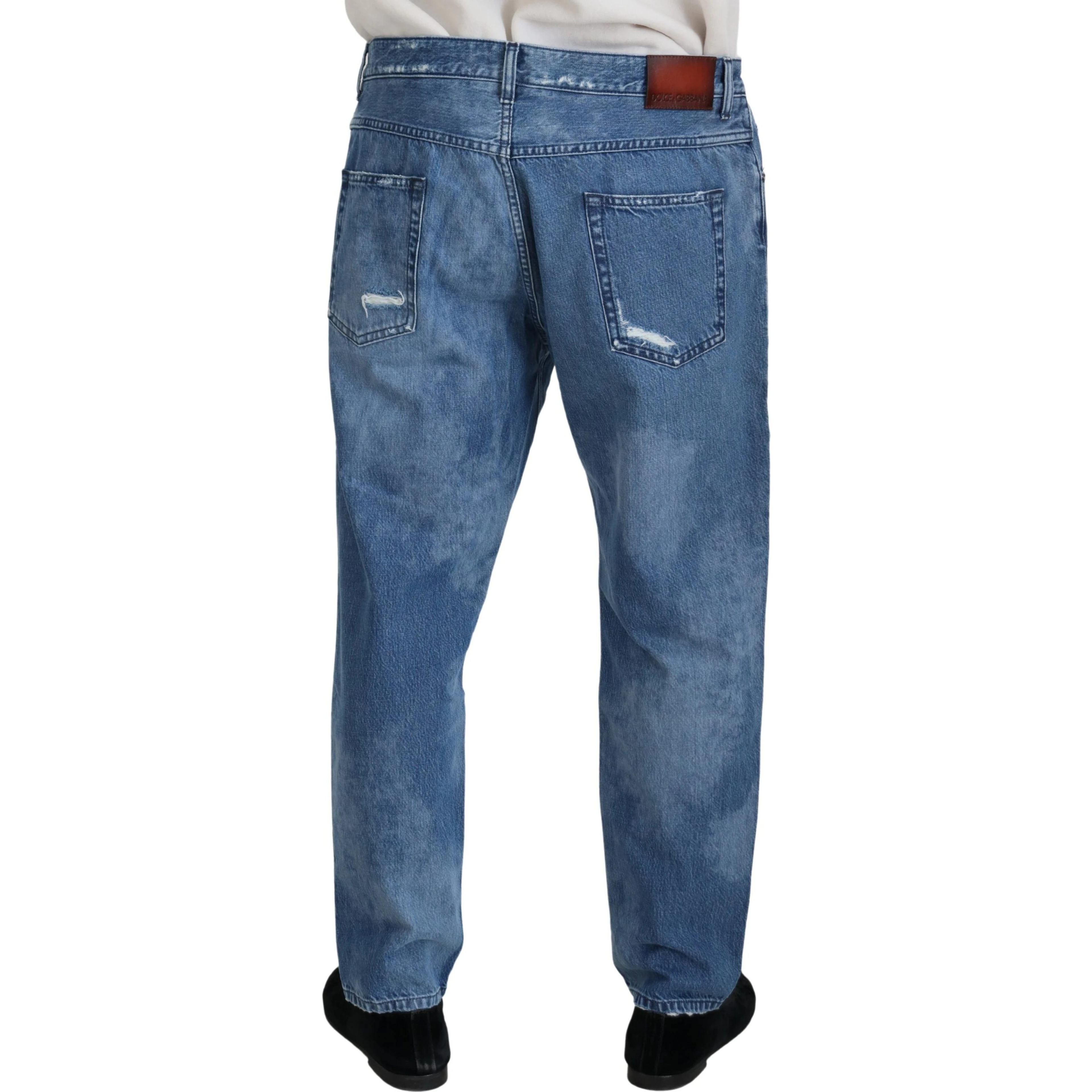 Blue Washed Cotton Casual Denim Jeans