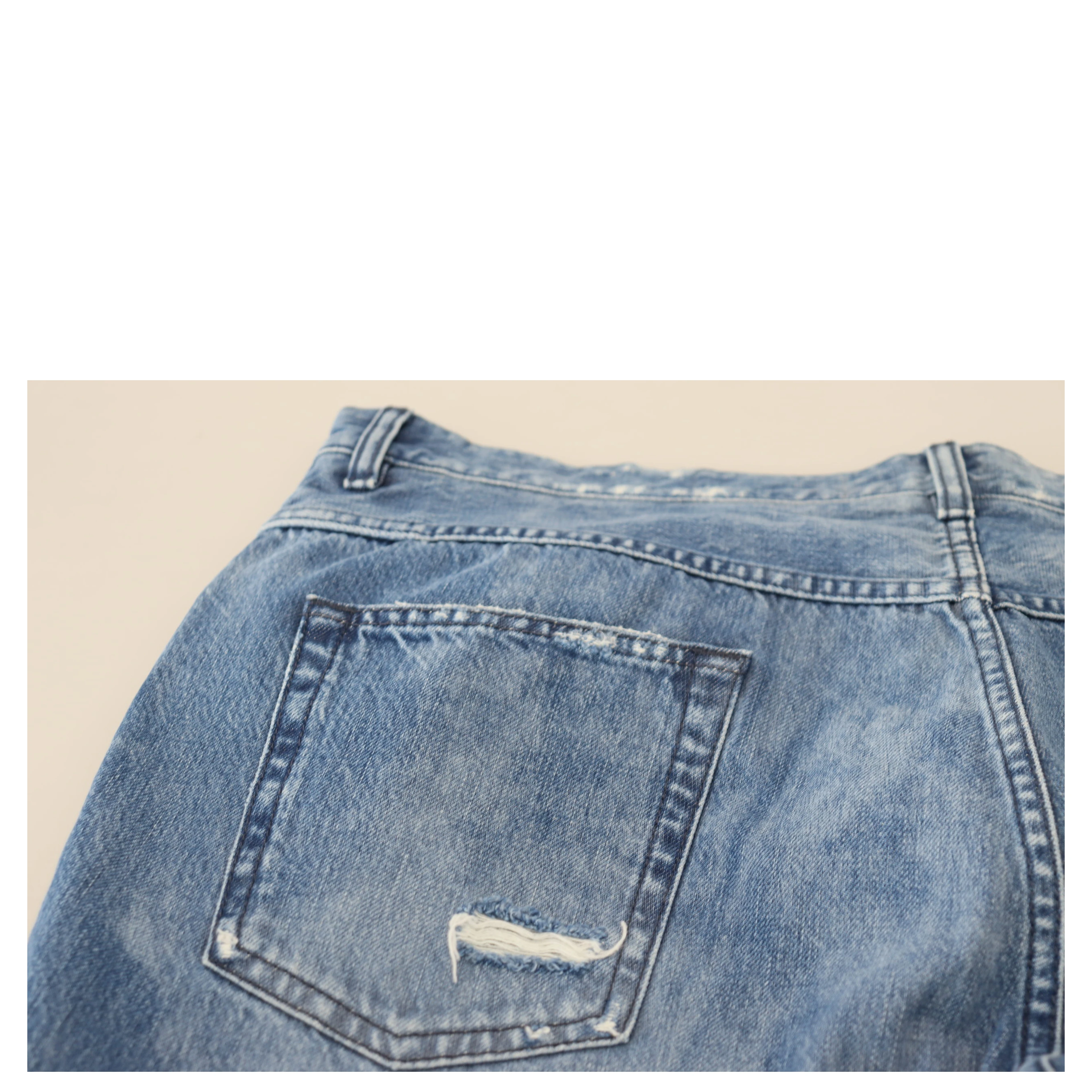 Blue Washed Cotton Casual Denim Jeans