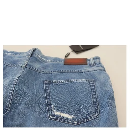 Blue Washed Cotton Casual Denim Jeans