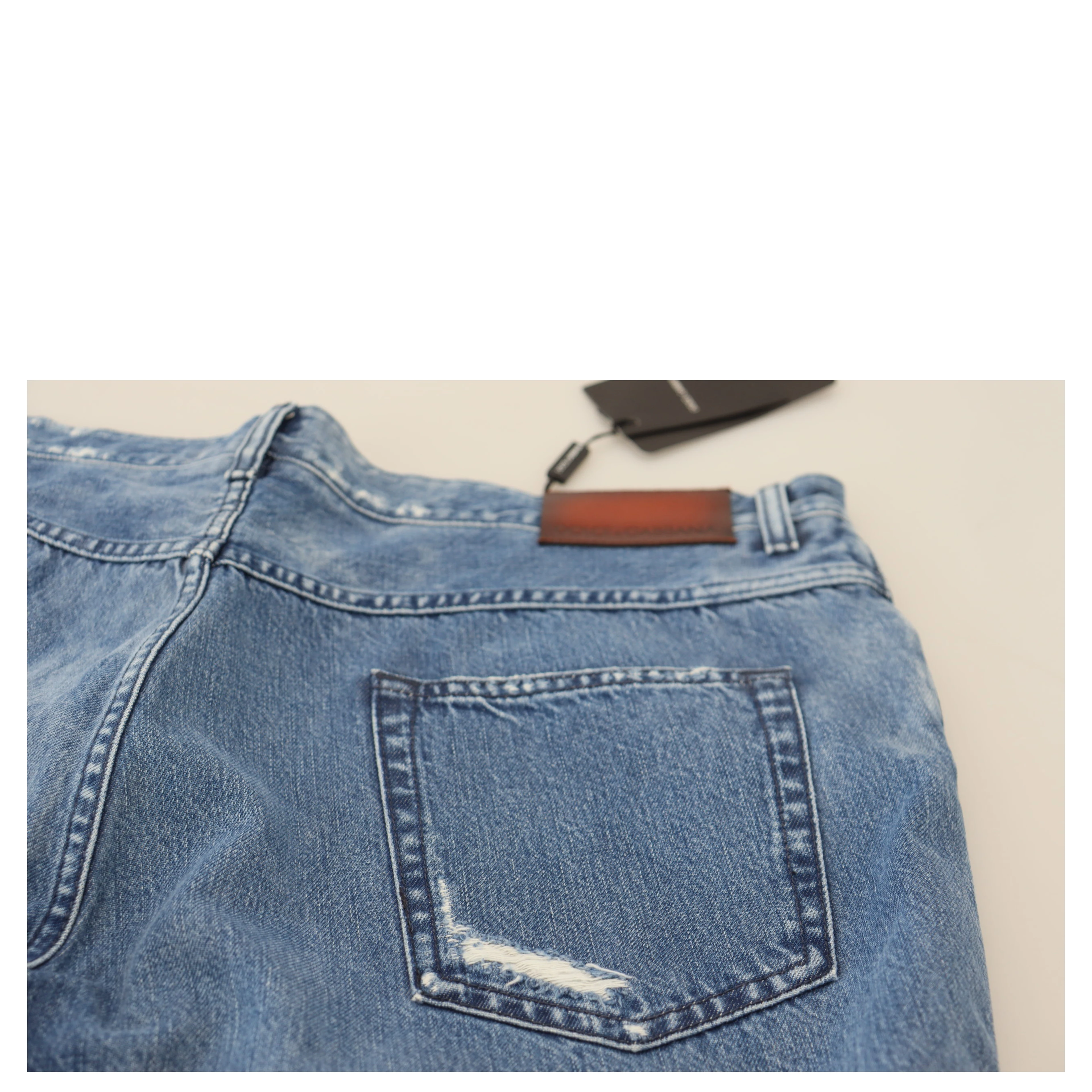 Blue Washed Cotton Casual Denim Jeans