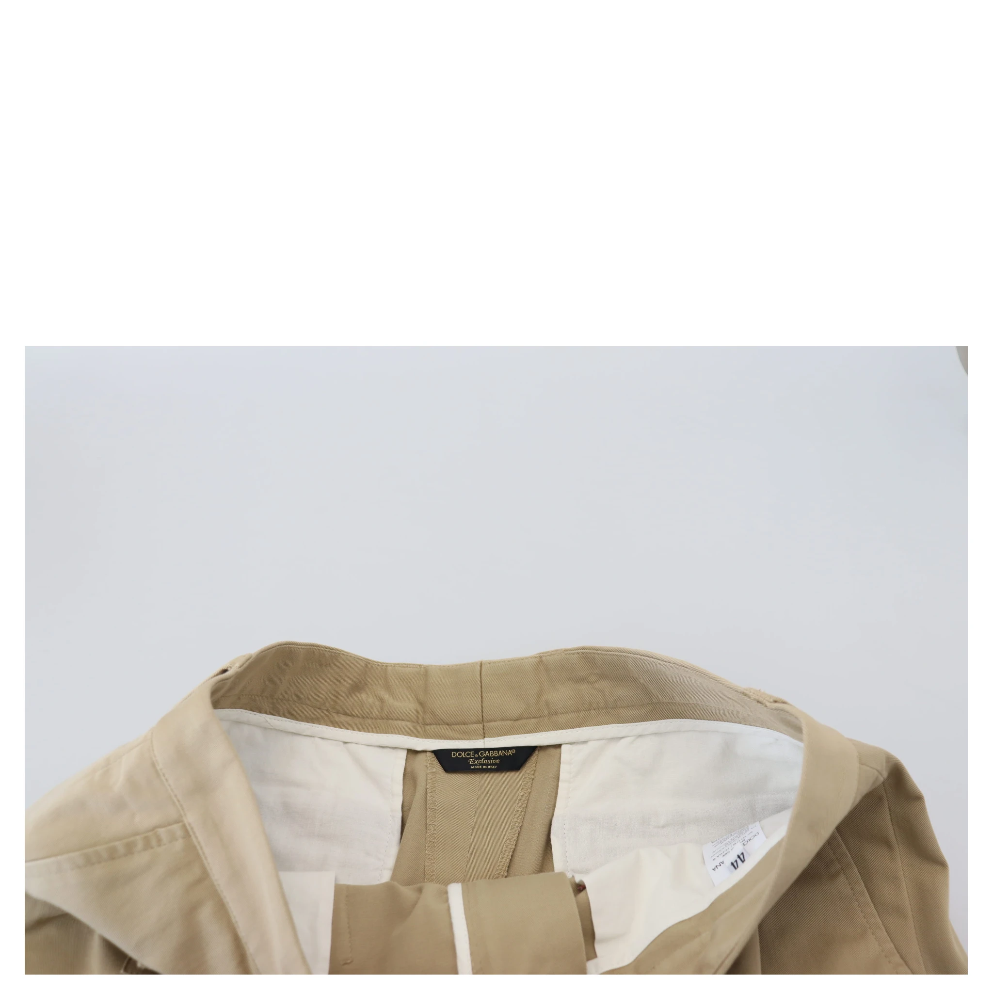 Beige Cotton Cargo Bermuda Shorts