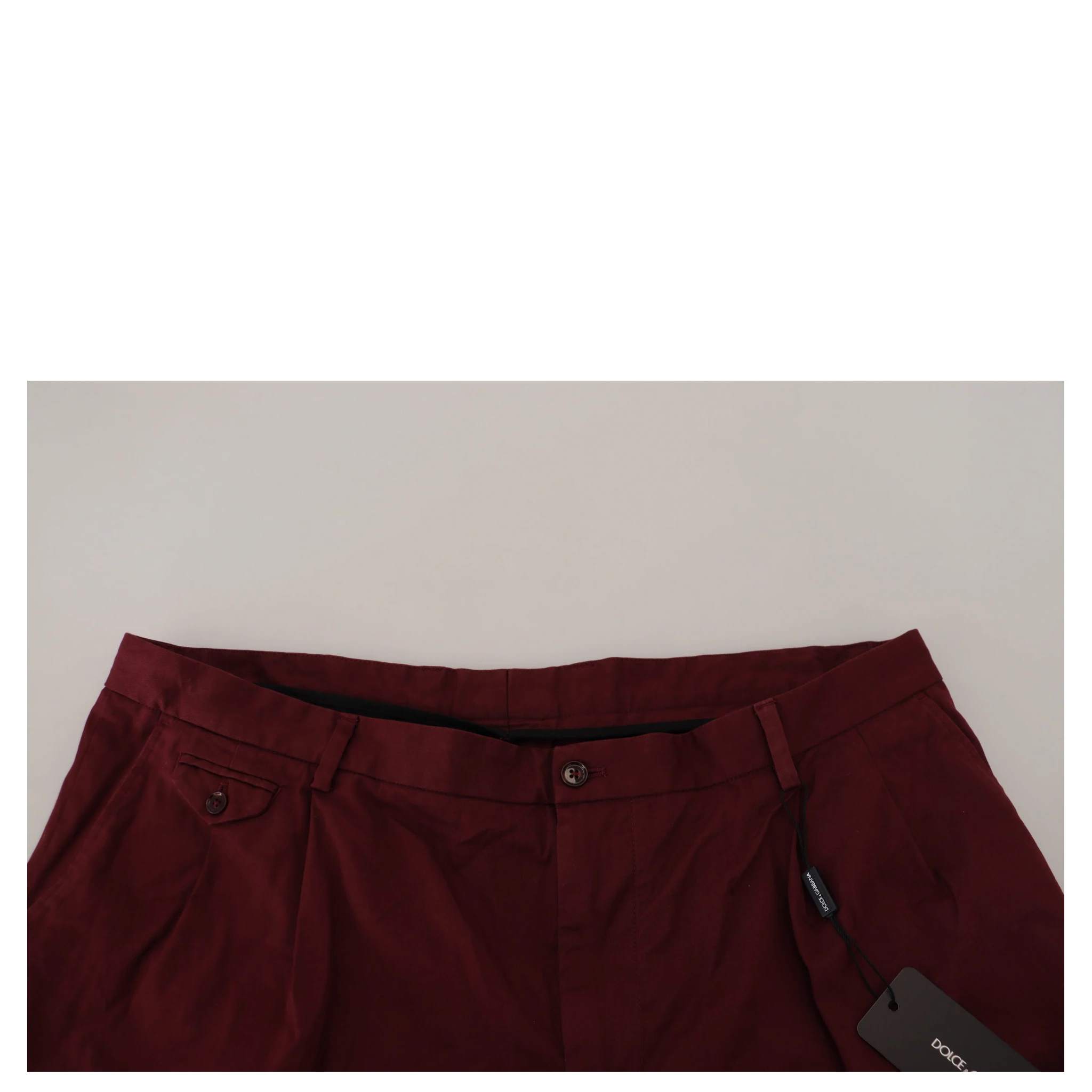 Maroon Cotton Bermuda Casual Shorts
