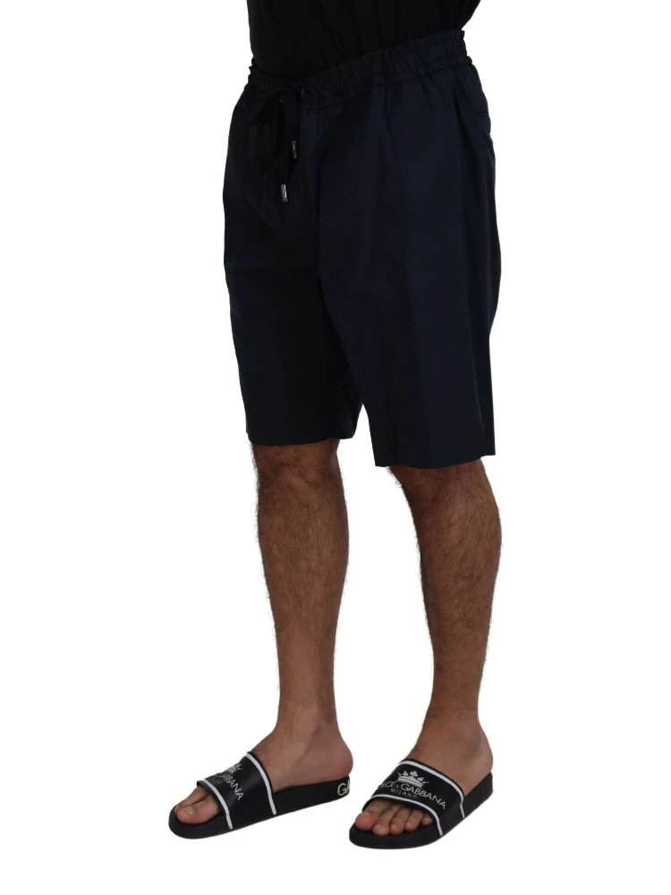 Blue Bermuda Mid Waist Casual Shorts alternative