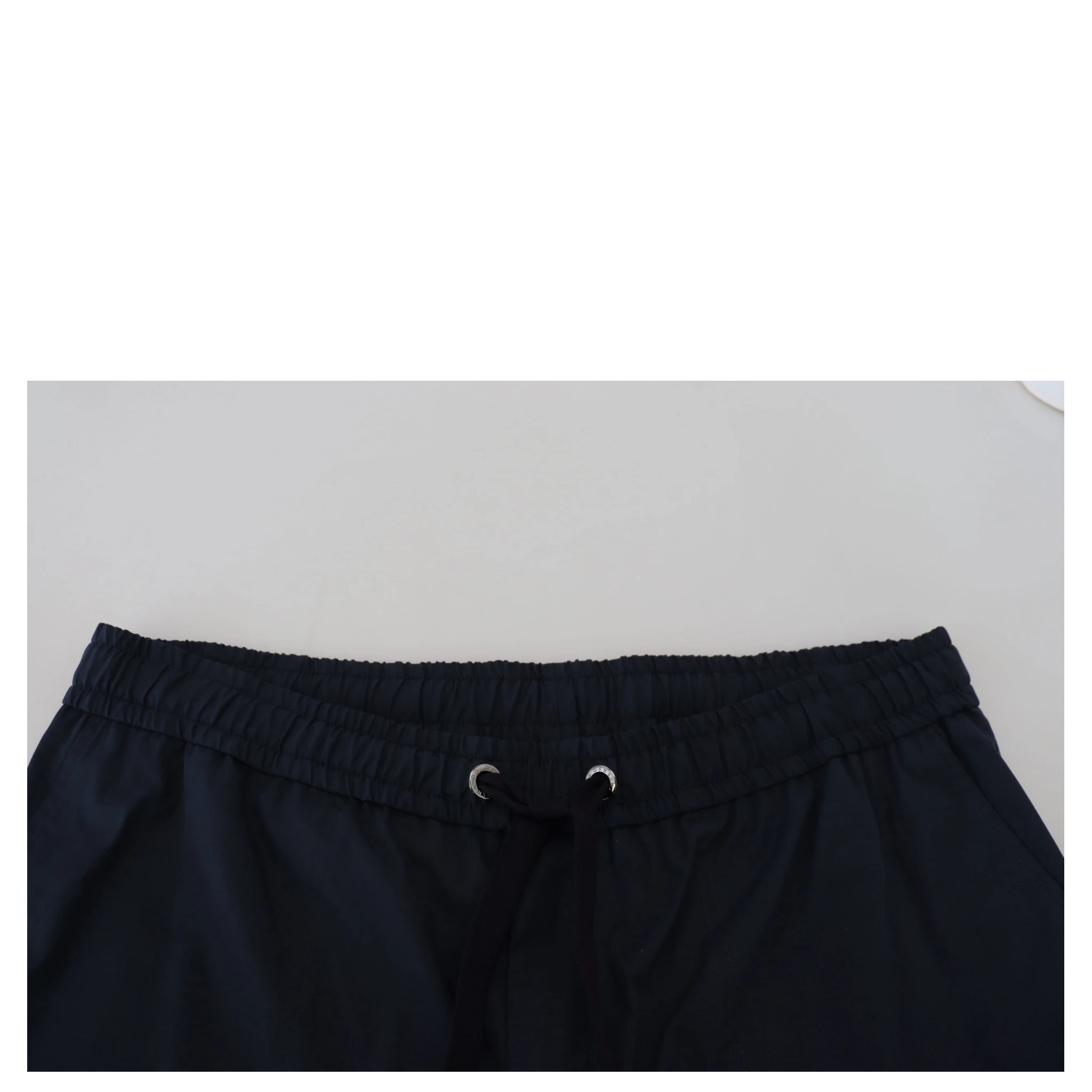 Blue Bermuda Mid Waist Casual Shorts