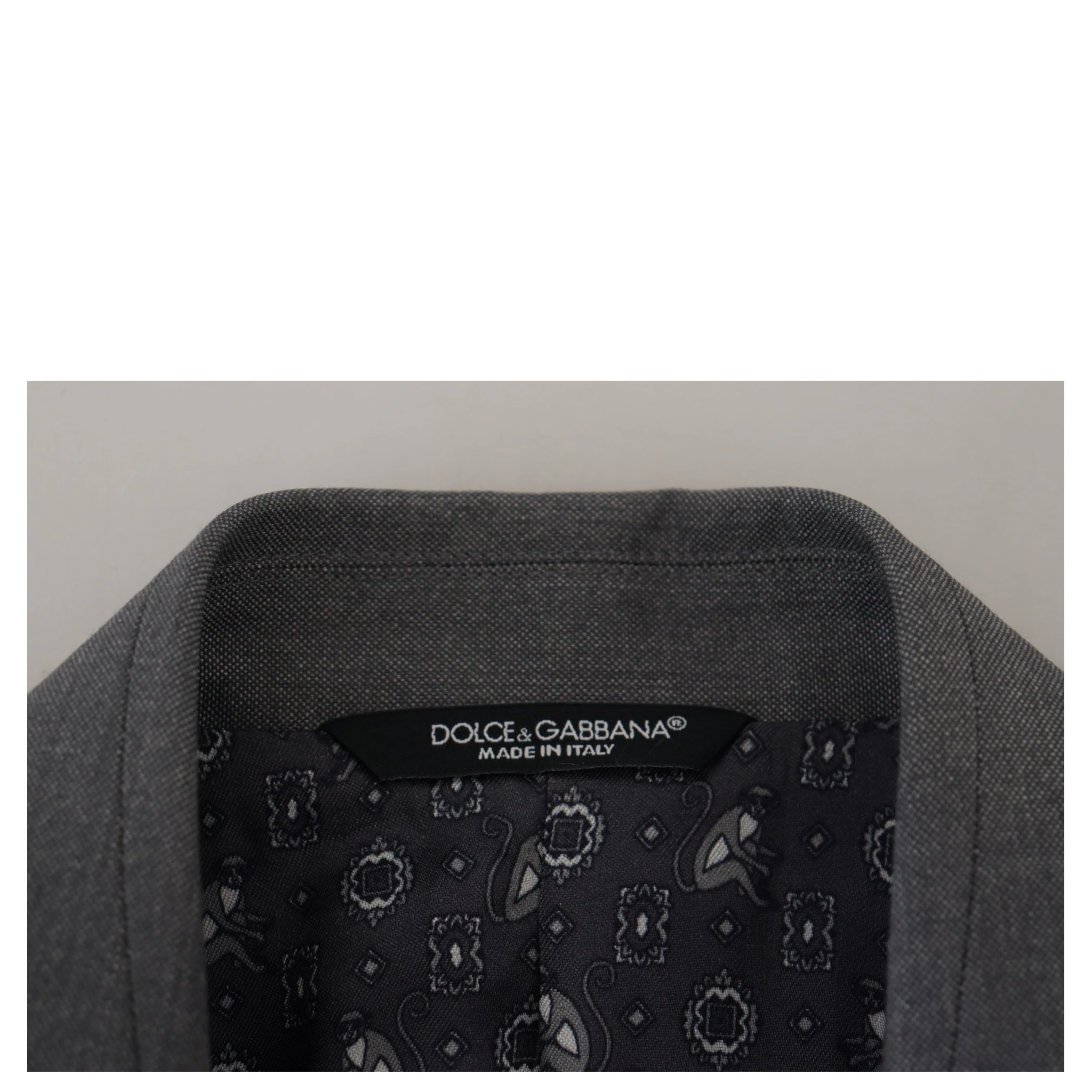 Gray Wool Silk Slim Fit Jacket Blazer