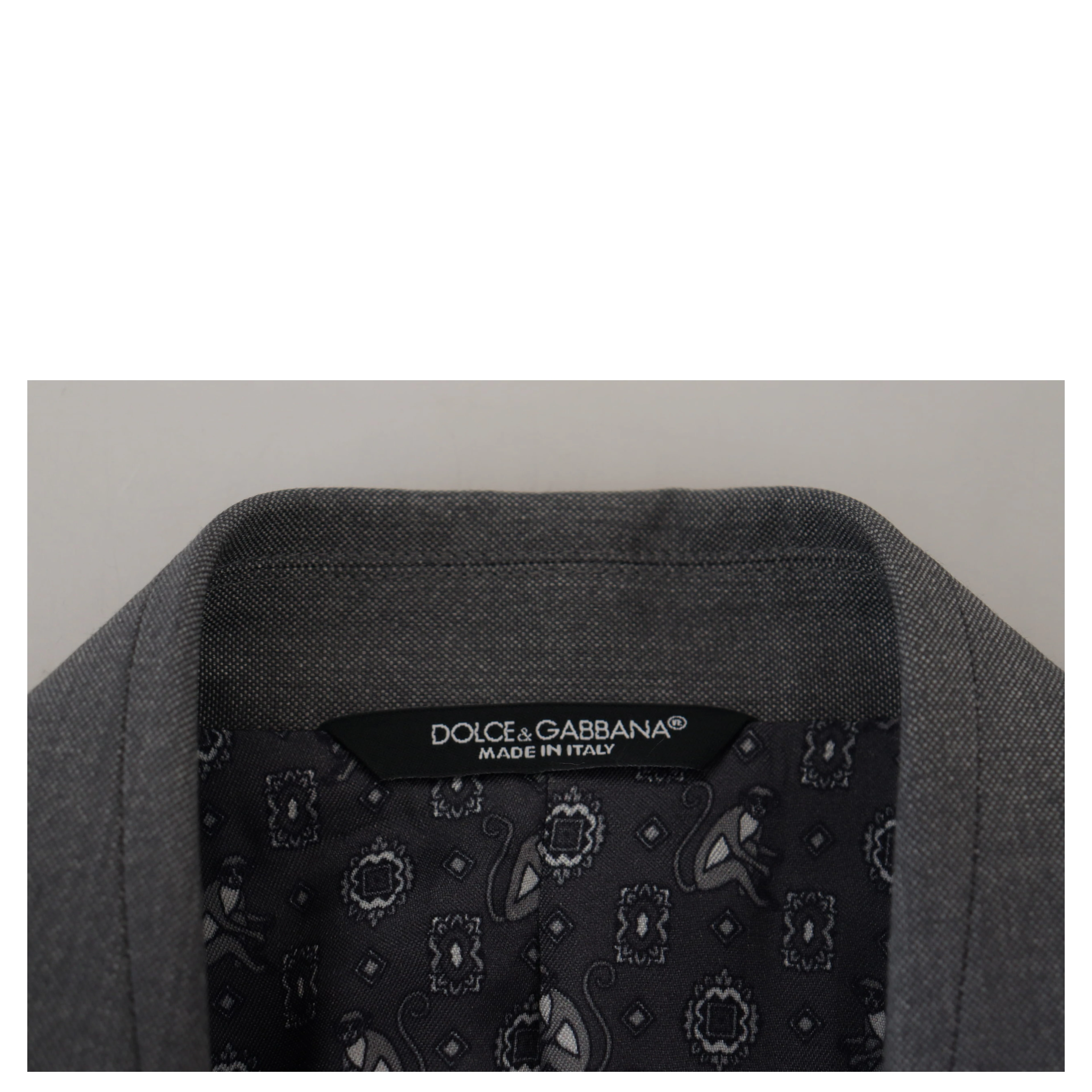 Gray Wool Silk Slim Fit Jacket Blazer