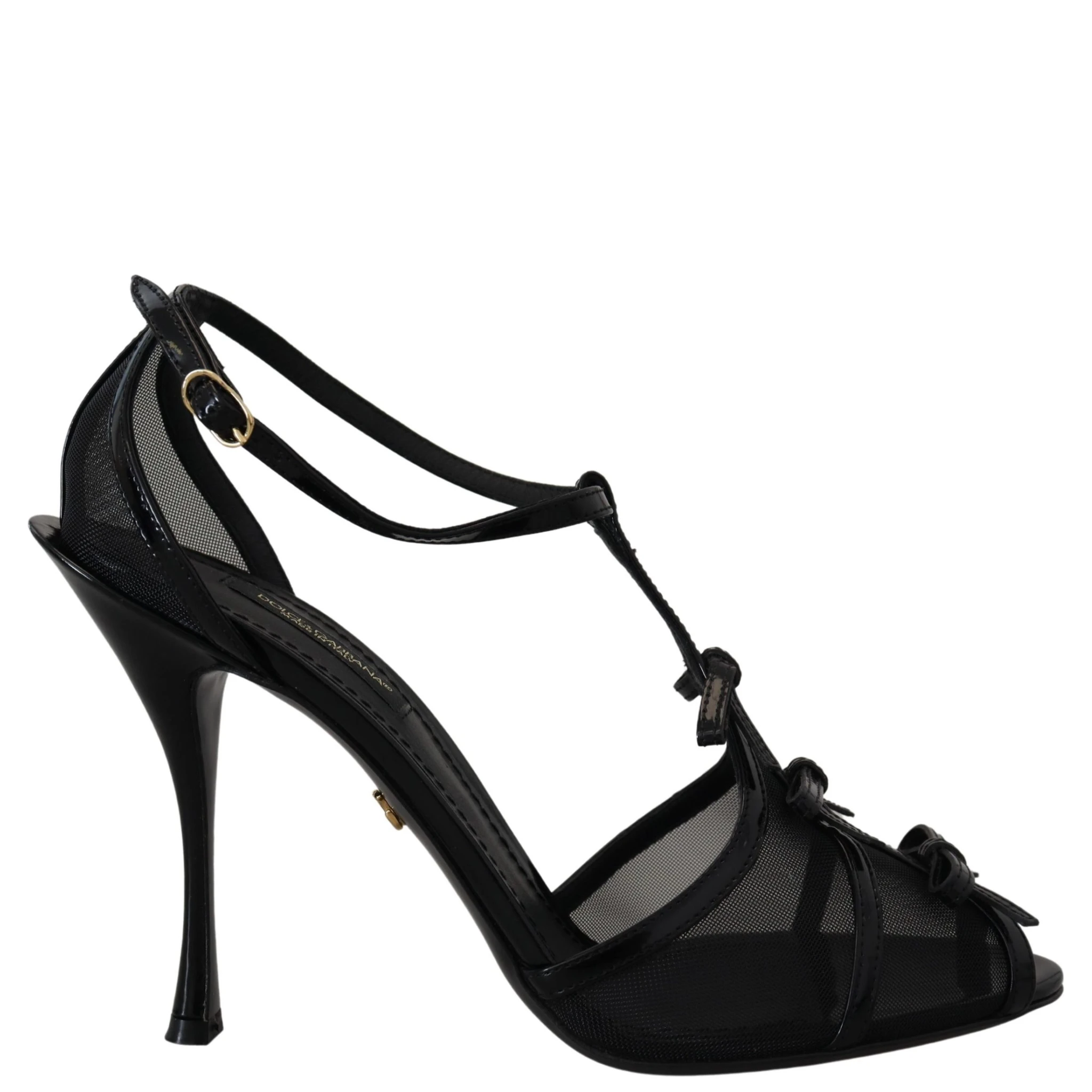 Black Stiletto High Heels Sandals Shoes