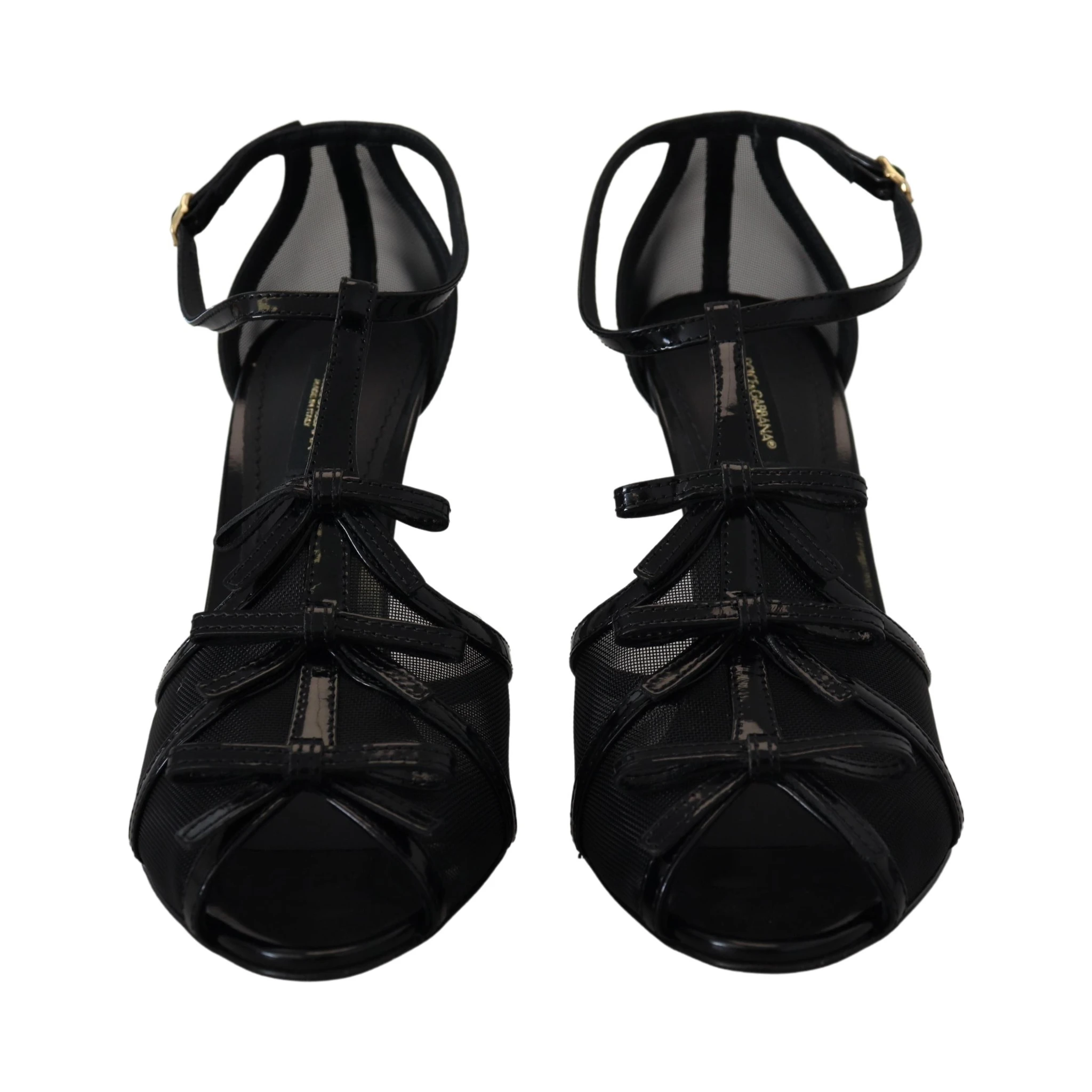Black Stiletto High Heels Sandals Shoes