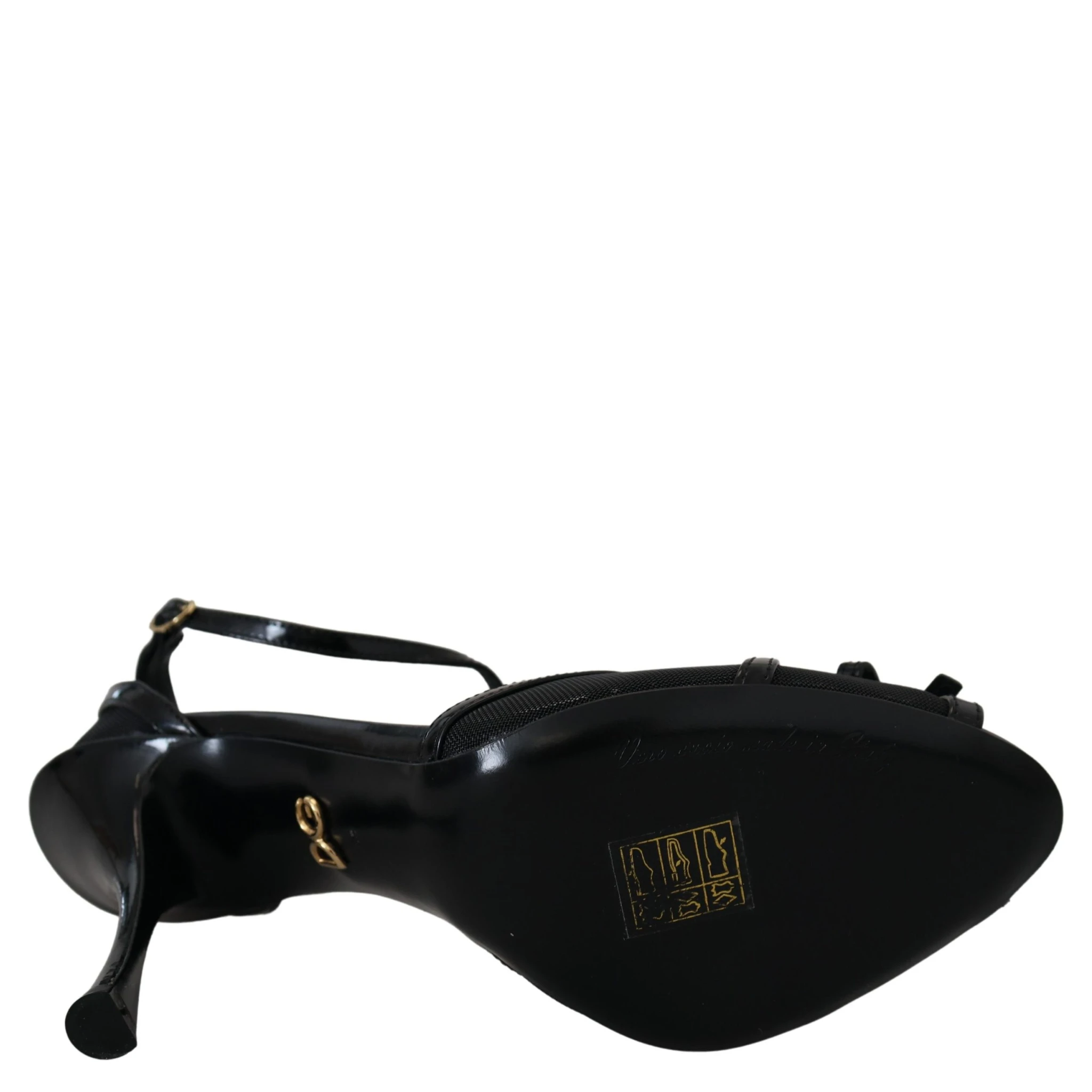 Black Stiletto High Heels Sandals Shoes