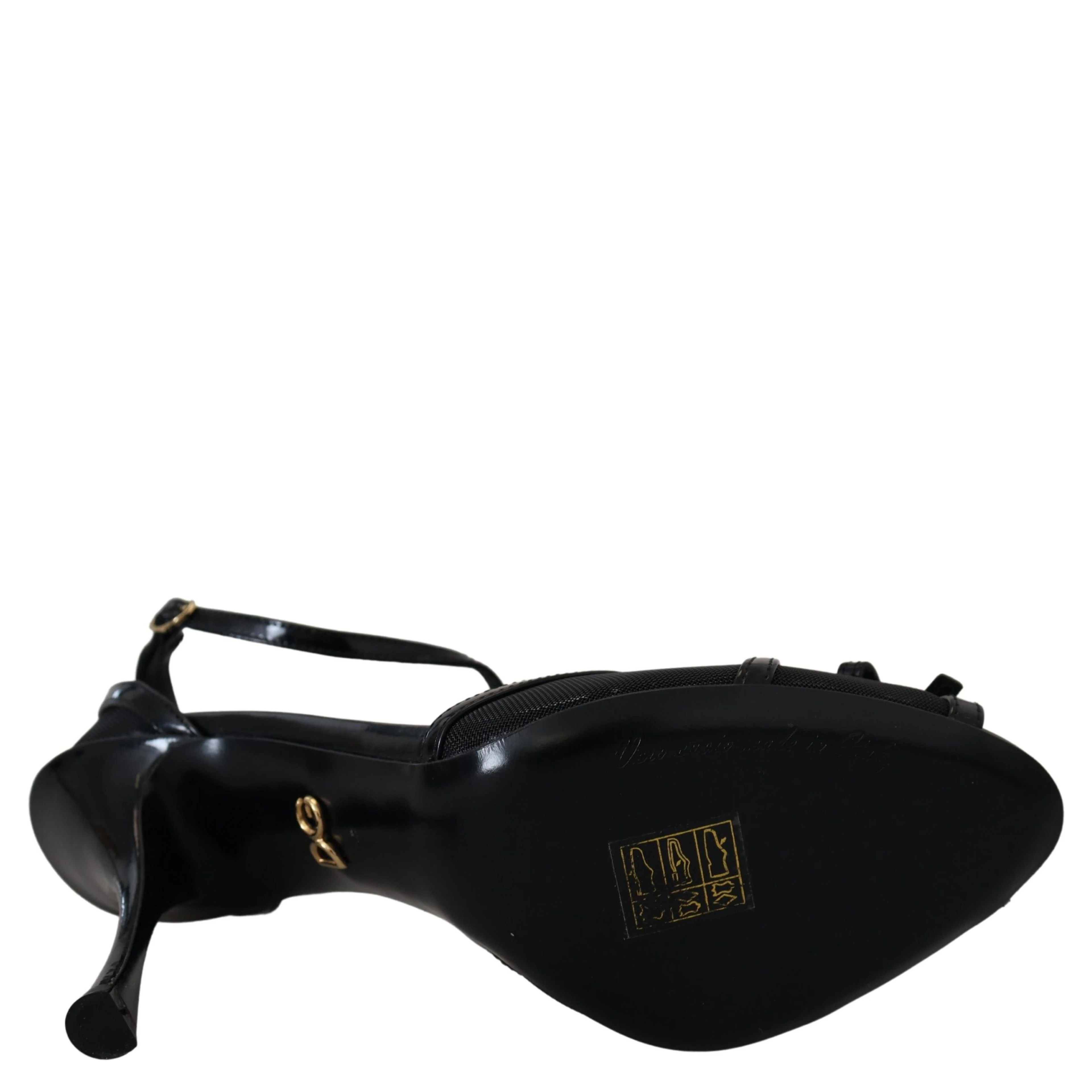 Black Stiletto High Heels Sandals Shoes