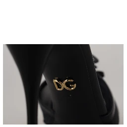 Black Stiletto High Heels Sandals Shoes