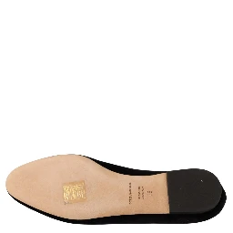 Black DG Sacred Heart Patch Slip On Flat Shoes