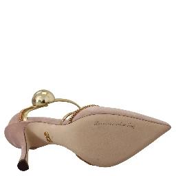 Pink Crystal T-strap Heels Pumps Shoes