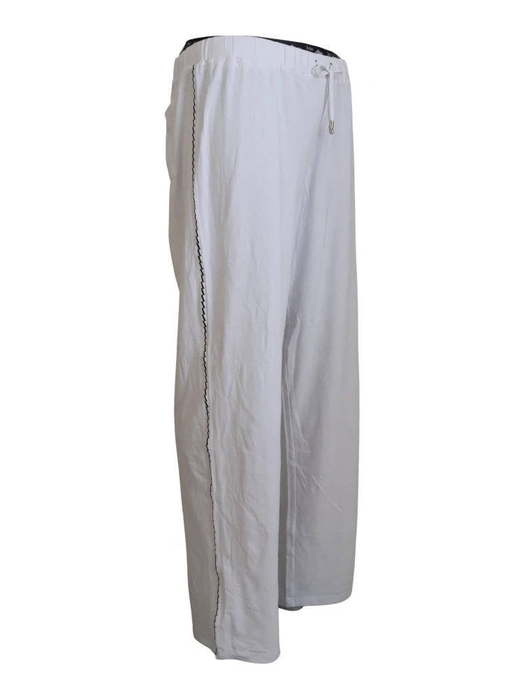 White Cotton Logo Loose Men Pants alternative