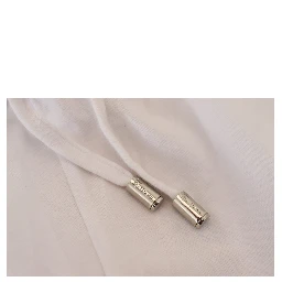 White Cotton Logo Loose Men Pants