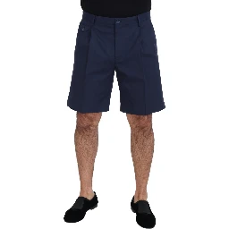 Blue Chinos Cotton Stretch Casual Shorts