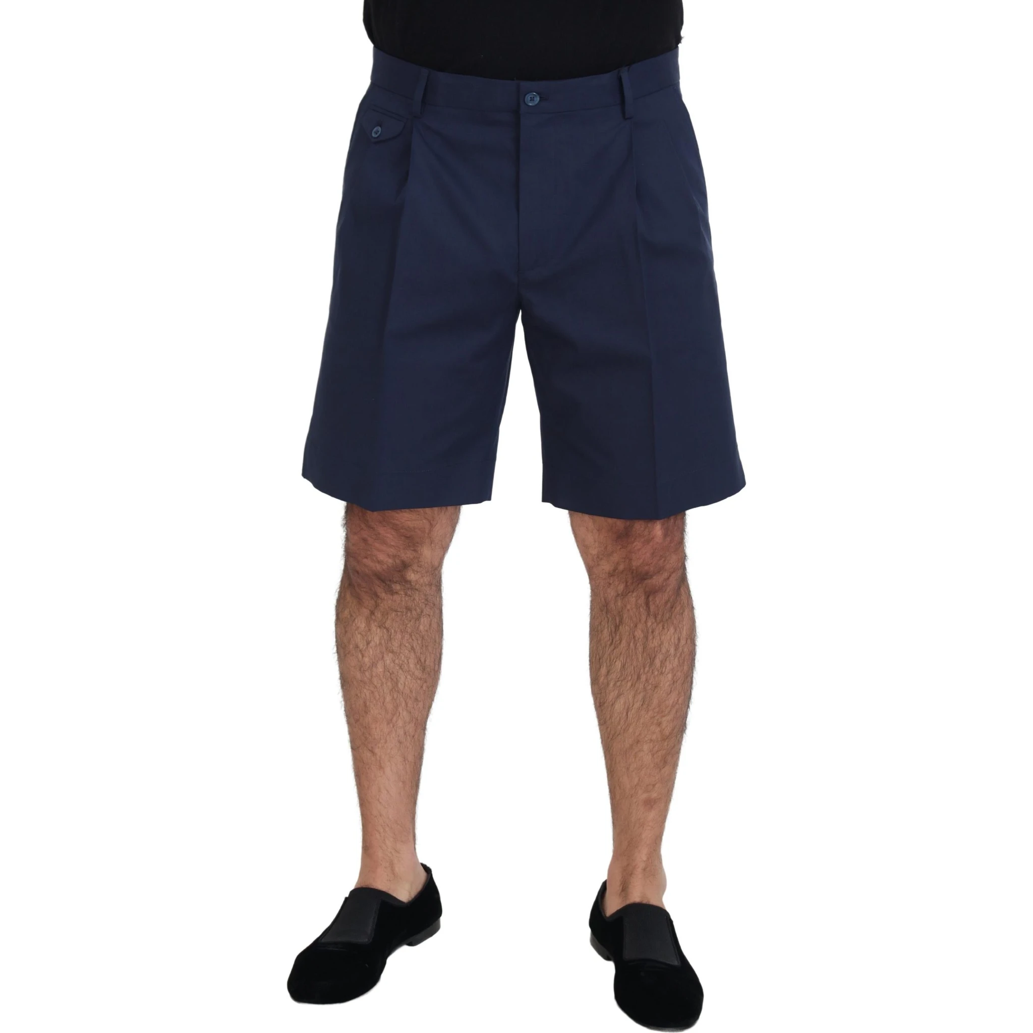 Blue Chinos Cotton Stretch Casual Shorts