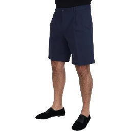 Blue Chinos Cotton Stretch Casual Shorts