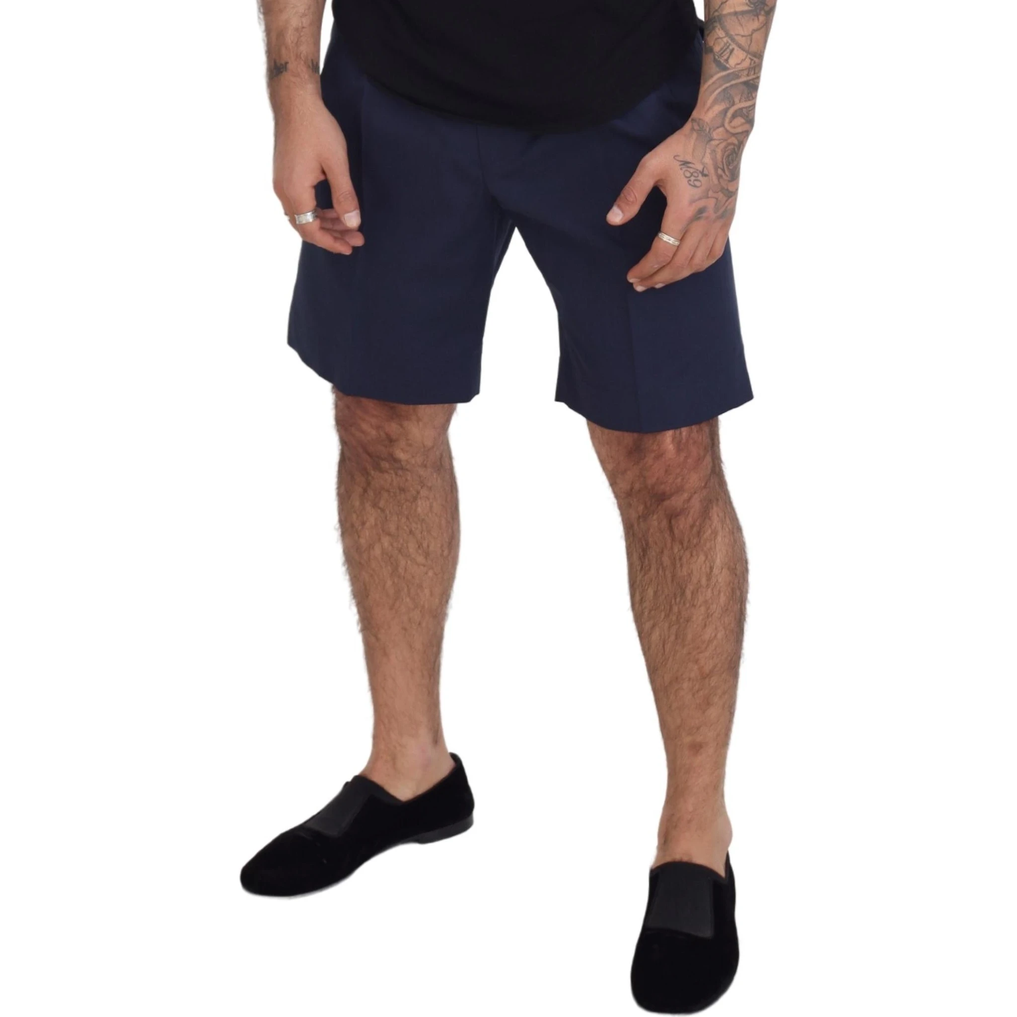Blue Chinos Cotton Stretch Casual Shorts