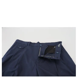 Blue Chinos Cotton Stretch Casual Shorts