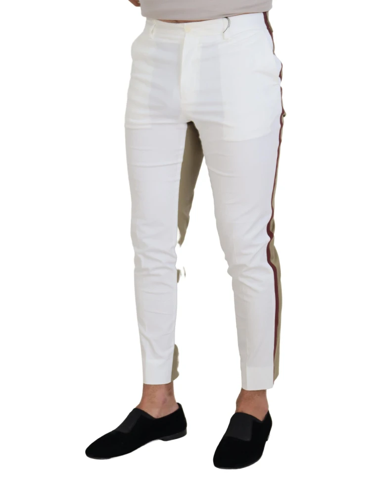 White Brown Slim Fit Chino Pants alternative