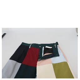 Multicolor Cotton Patchwork Pants