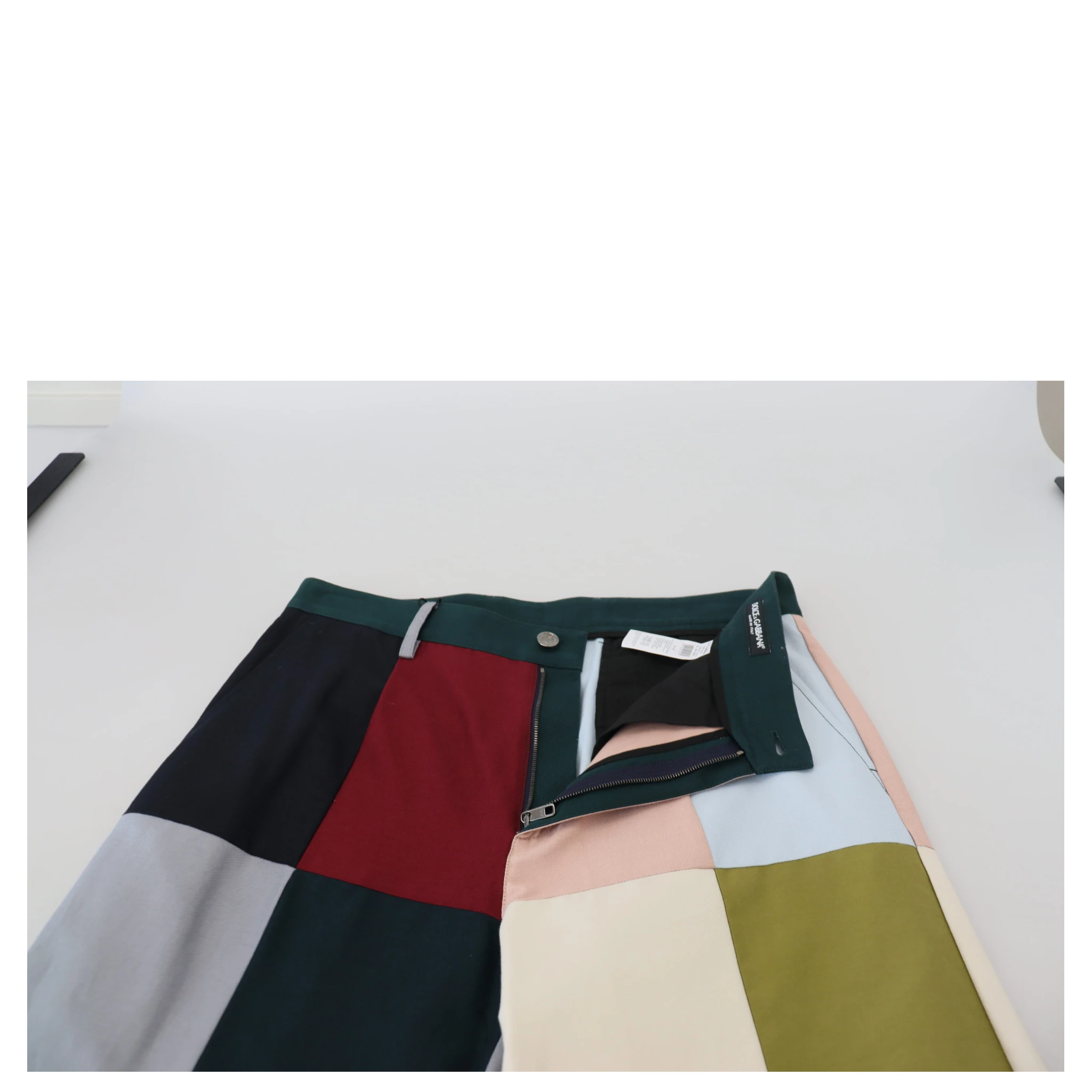Multicolor Cotton Patchwork Pants