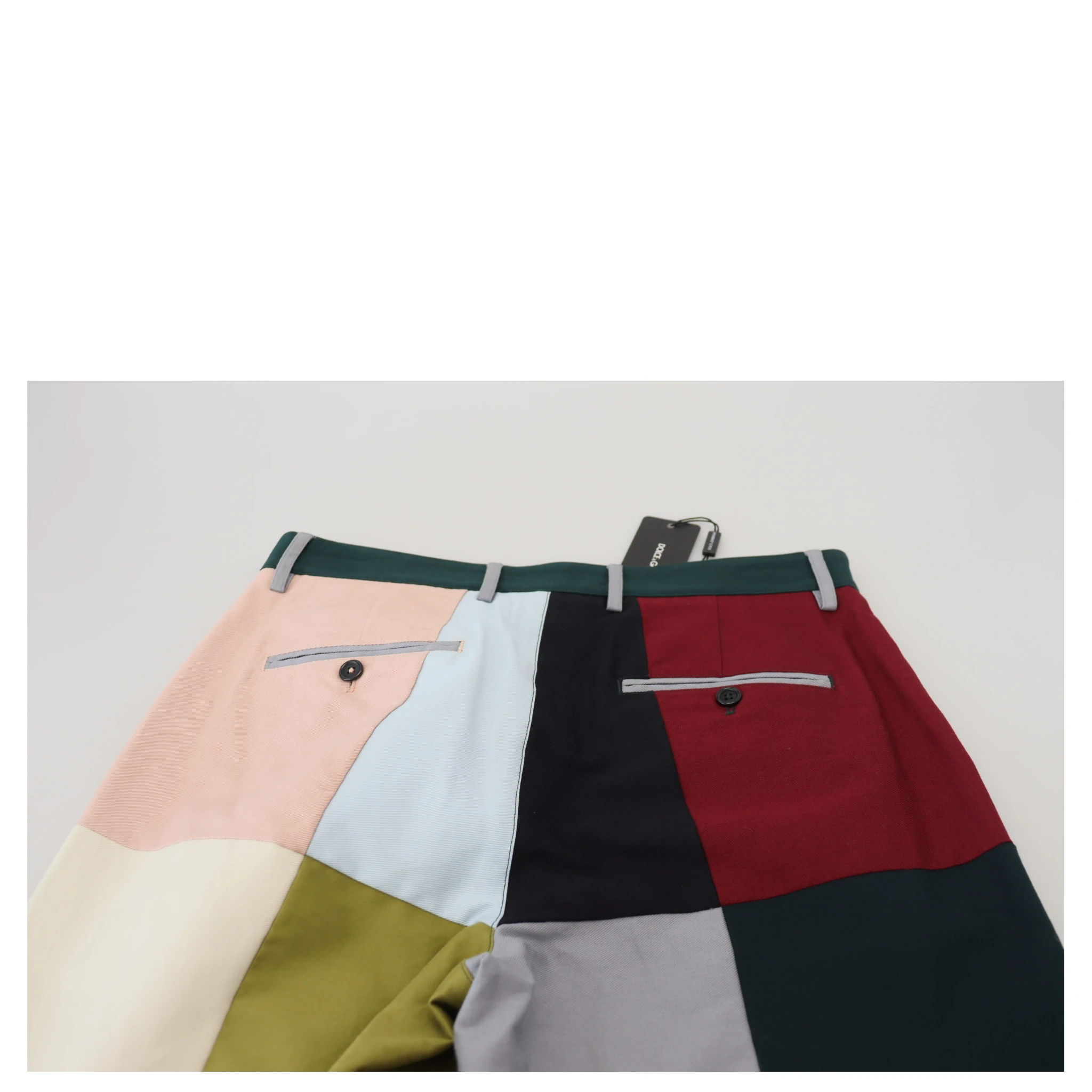 Multicolor Cotton Patchwork Pants