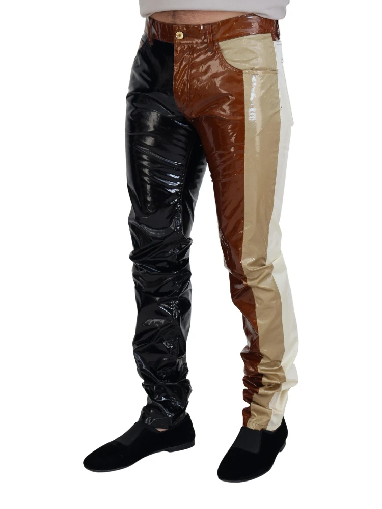 Multicolor Shining Slim Fit Men Denim Jeans alternative