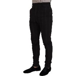 Black Wool Chino Formal Men Pants