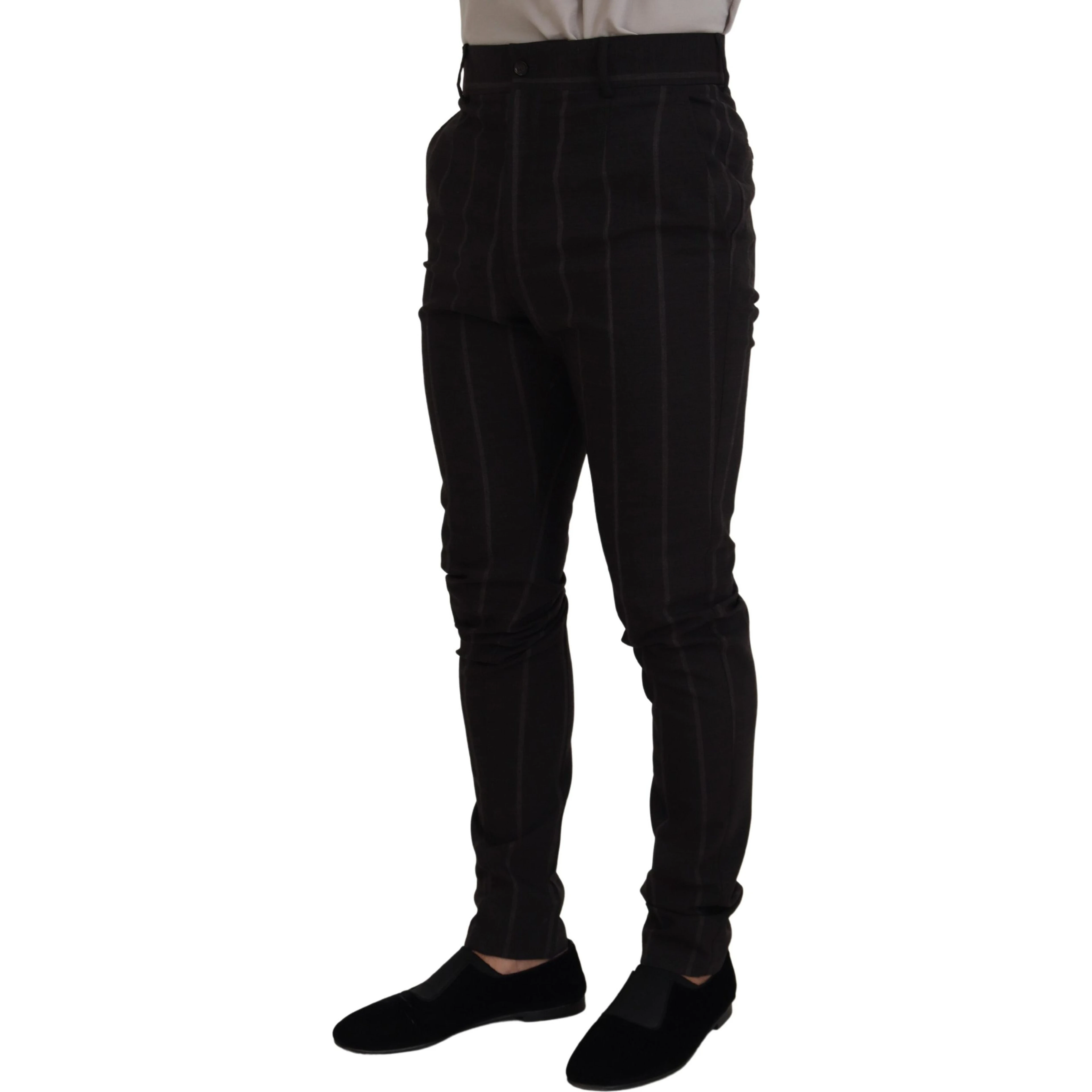 Black Wool Chino Formal Men Pants