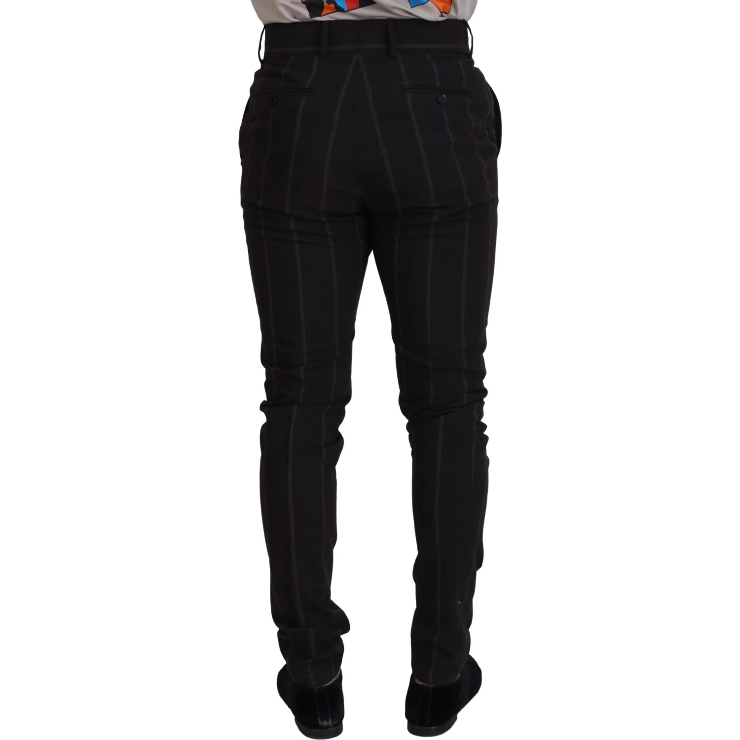 Black Wool Chino Formal Men Pants