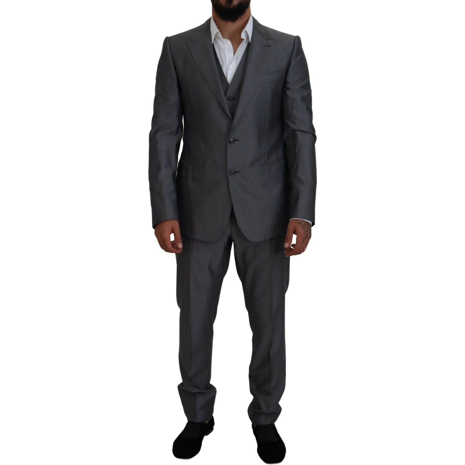 Gray SICILIA 3 Piece Slim Fit Suit