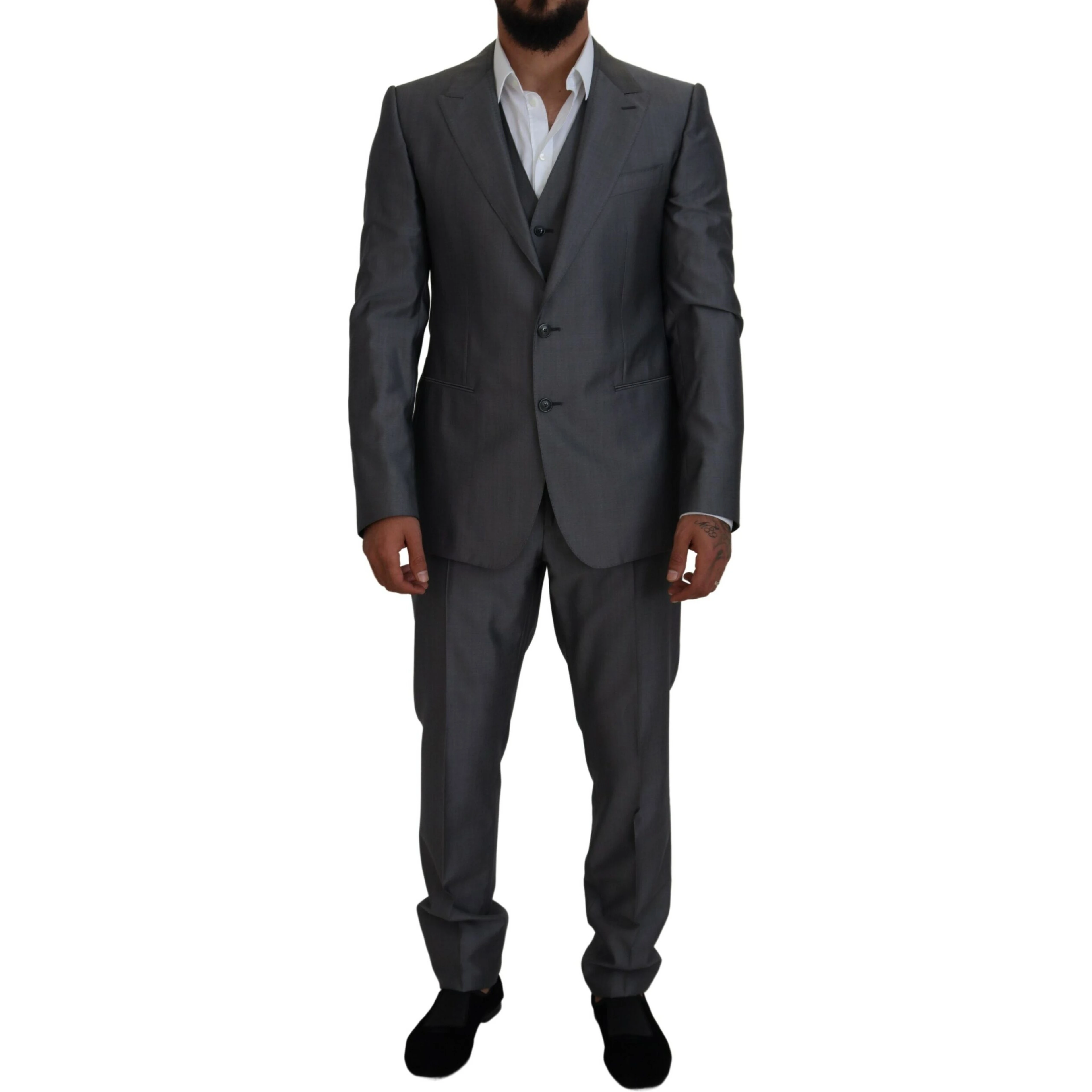 Gray SICILIA 3 Piece Slim Fit Suit