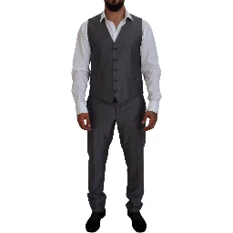 Gray SICILIA 3 Piece Slim Fit Suit