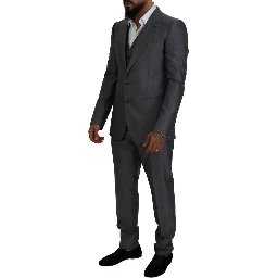 Gray SICILIA 3 Piece Slim Fit Suit