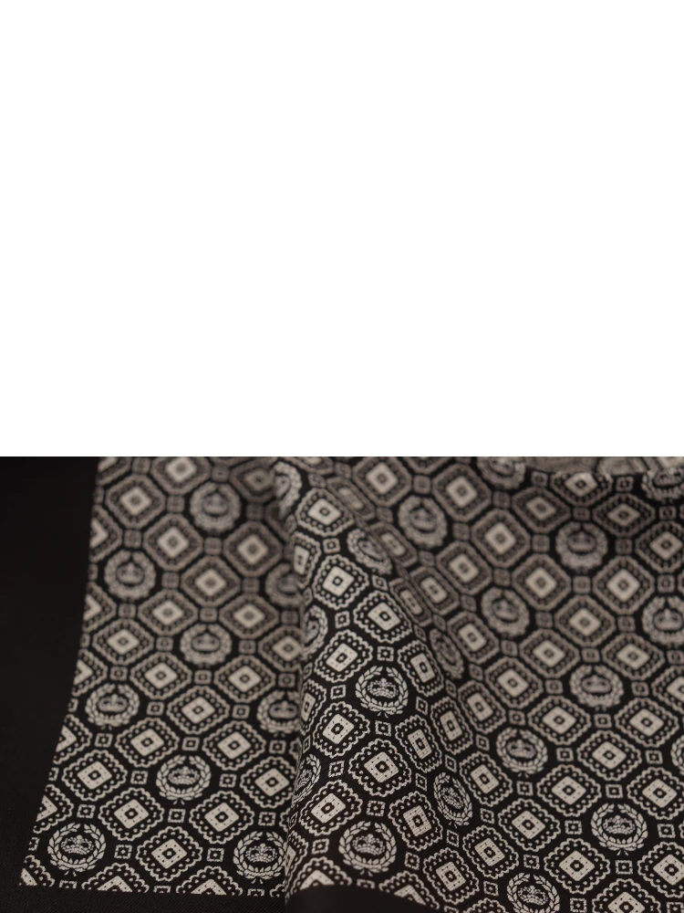 Black Patterned DG Logo Square Handkerchief Scarf alternative