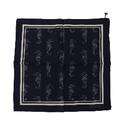 Blue Seahorse DG Printed Square Handkerchief Scarf