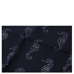 Blue Seahorse DG Printed Square Handkerchief Scarf
