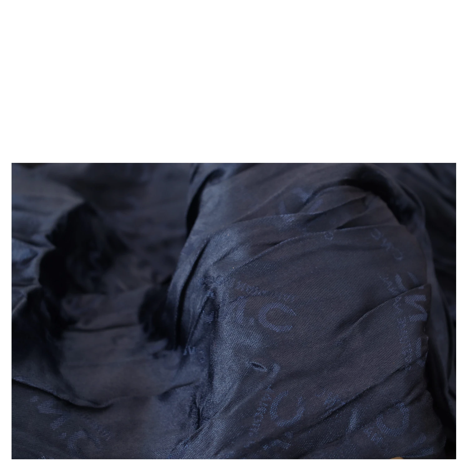 Blue Silk Shawl Foulard Fringes Scarf